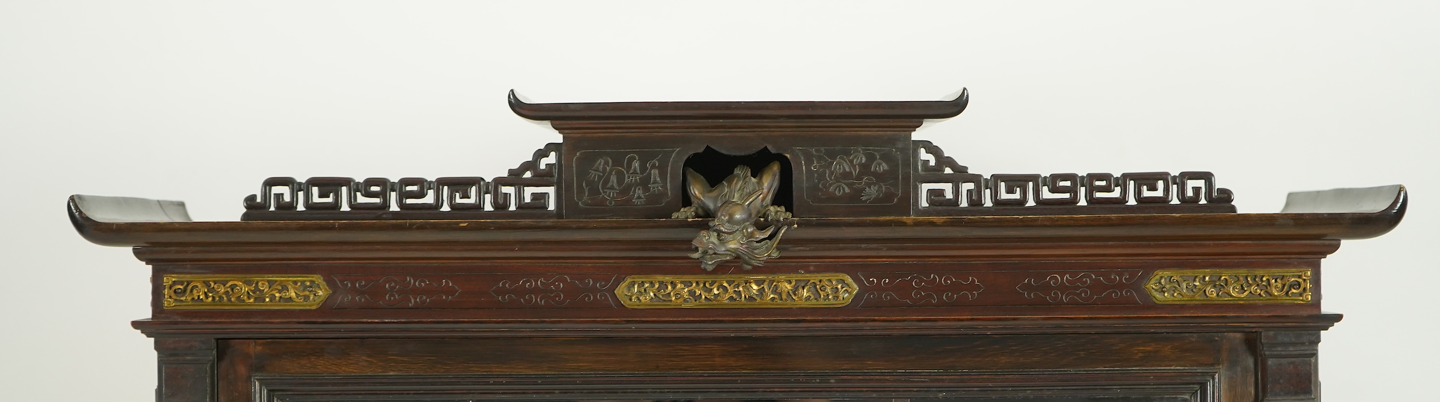 Gabriel Viardot (French, 1830-1906), a French Aesthetic movement mahogany and ormolu mounted cabinet